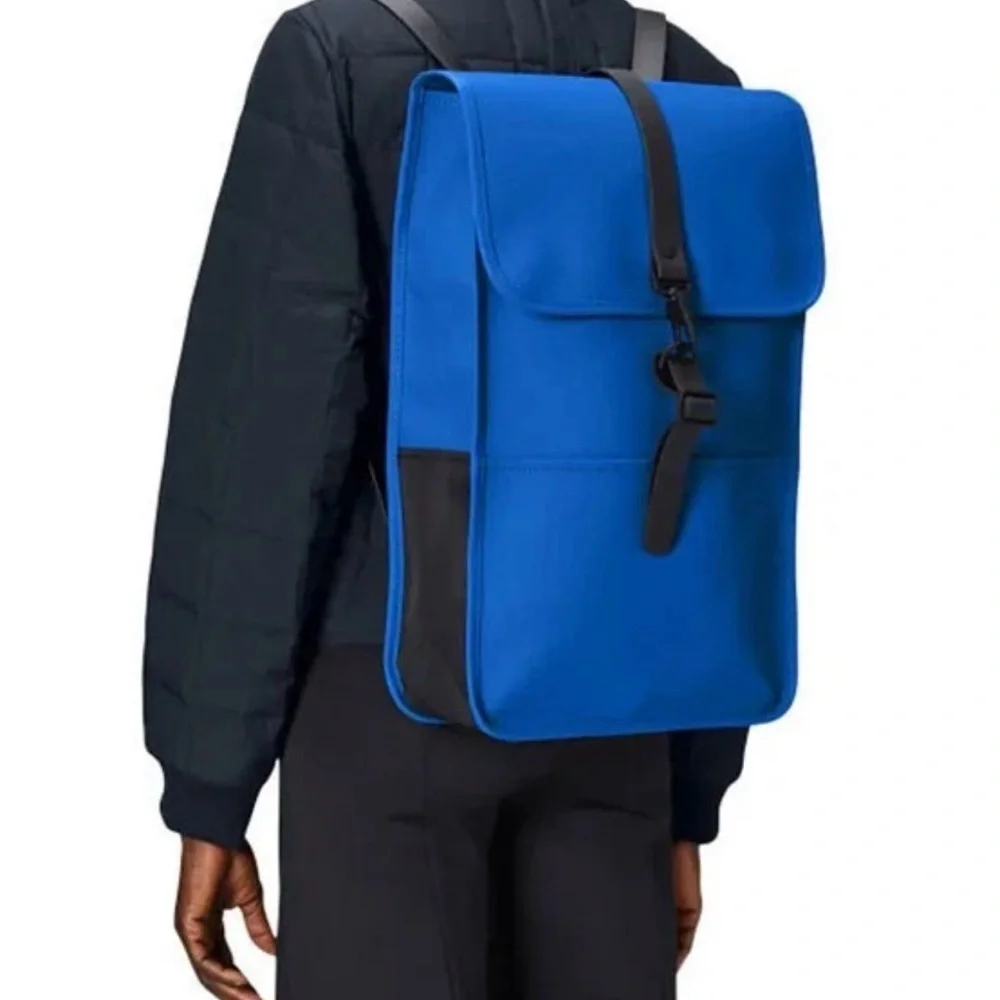 RAINS‎ Blue Waterproof Rolltop Rucksack